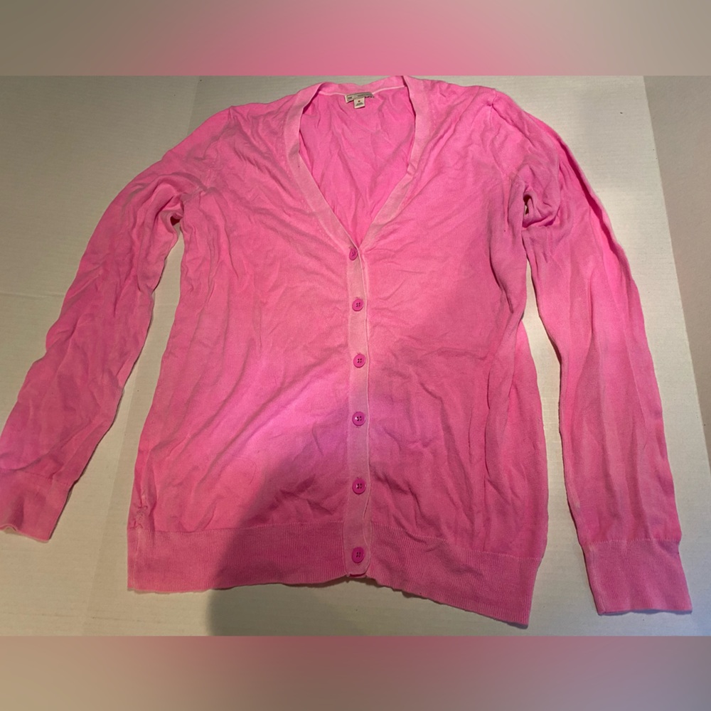 Women’s Gap Pink Lightweight Cardigan Button Up Size Medium